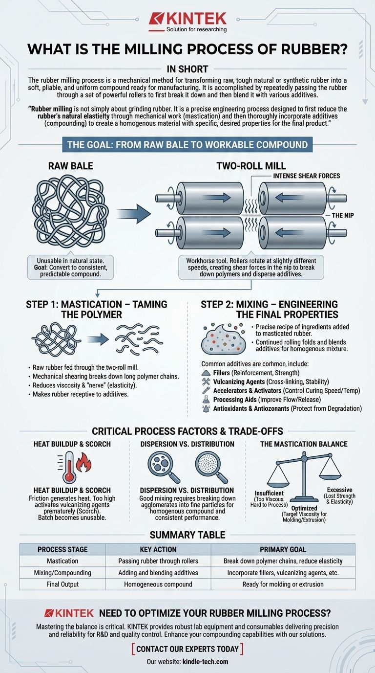 ¿Cuál es el proceso de mezclado (molienda) del caucho? Transformar el caucho crudo en un compuesto procesable Guía Visual