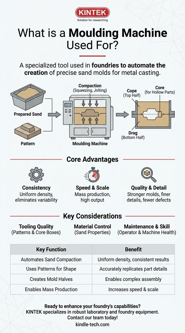 ما هو الغرض من آلة التشكيل؟ أتمتة صب الرمل لإنتاج أجزاء معدنية عالية الجودة دليل مرئي