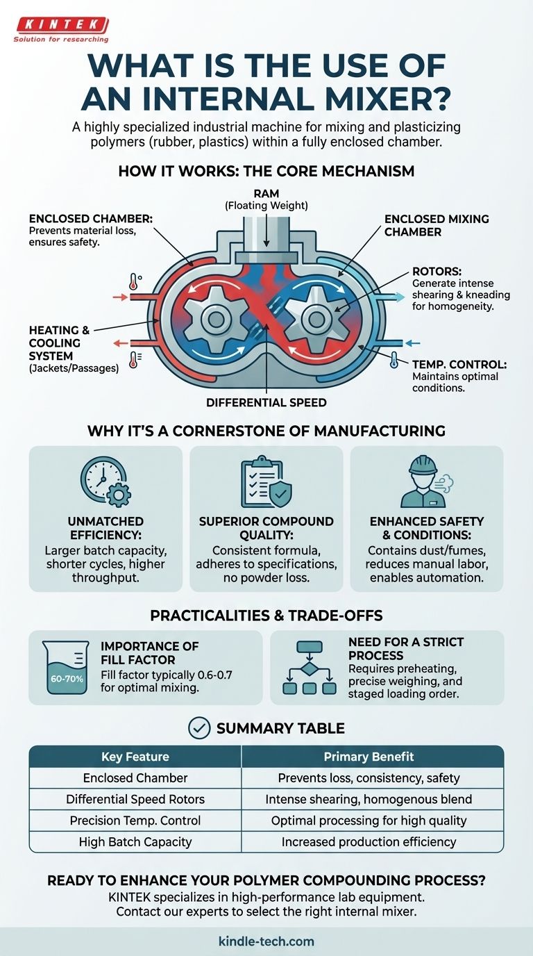 Qual é a utilidade do misturador interno? Aumente a Eficiência e Qualidade da Mistura de Polímeros Guia Visual