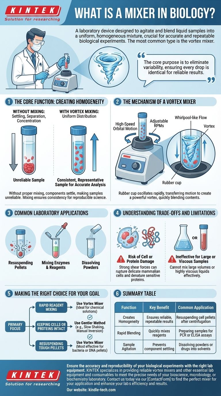 What is a mixer in biology? The Essential Tool for Homogeneous Samples Visual Guide