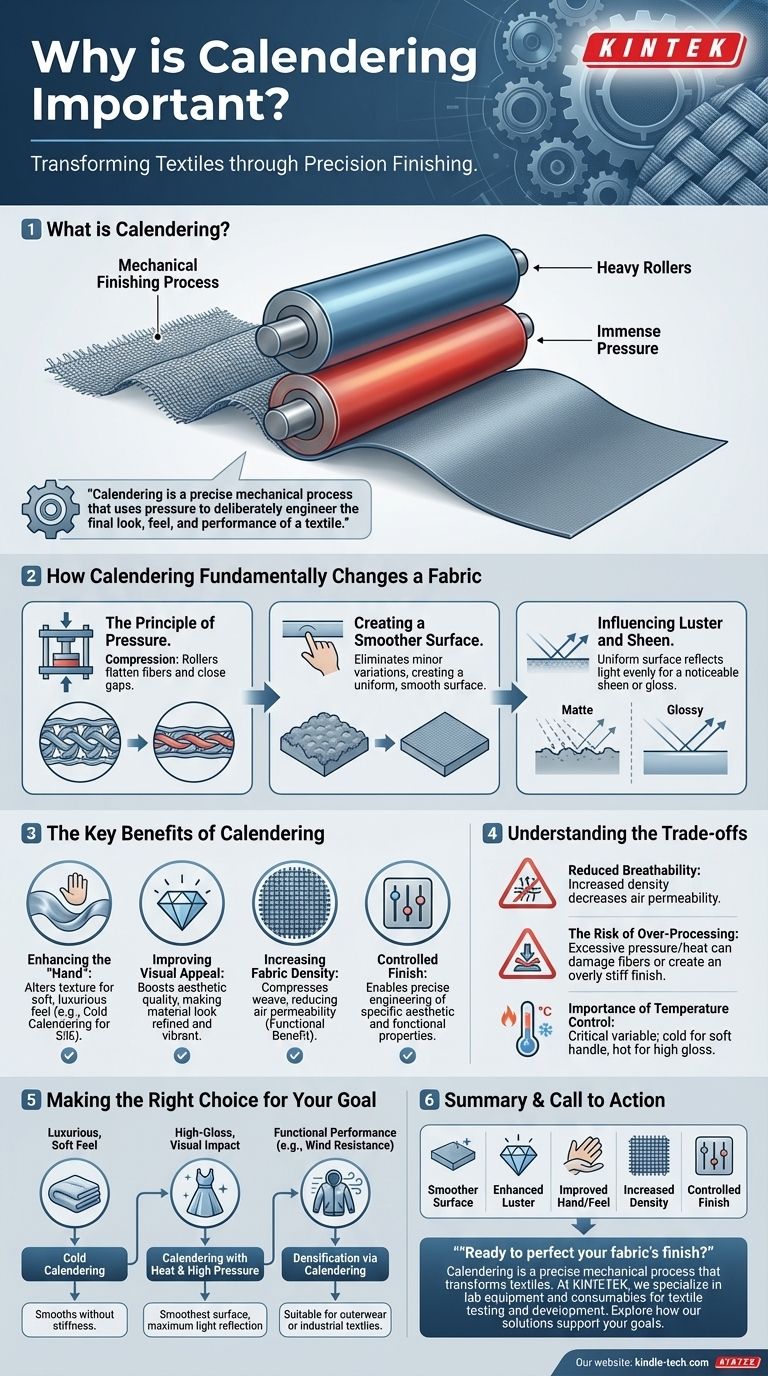 لماذا تعتبر عملية الكالندر مهمة؟ حقق تشطيبًا فائقًا لأقمشتك النسيجية دليل مرئي