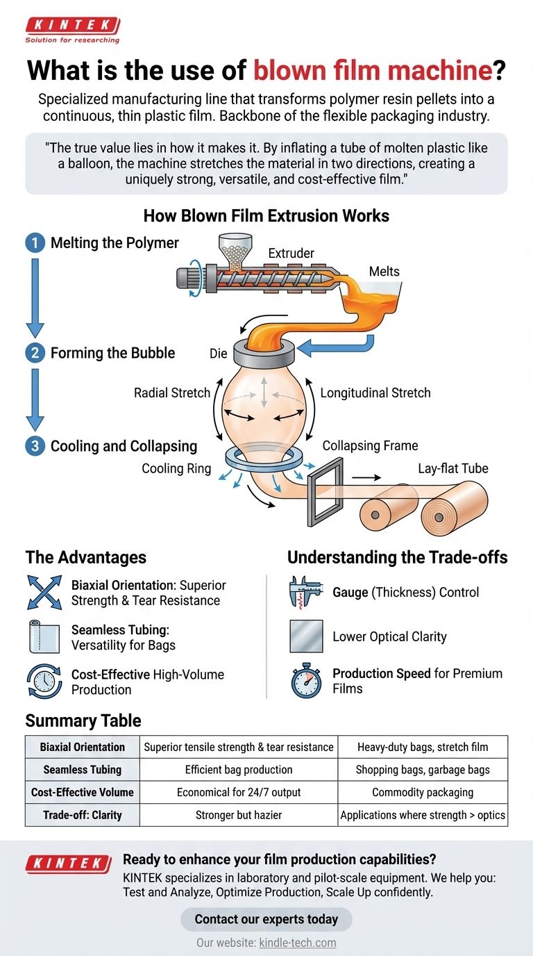 インフレーションフィルム成形機は何のために使われますか？ 強靭で汎用性の高い包装用プラスチックフィルムを製造するため ビジュアルガイド
