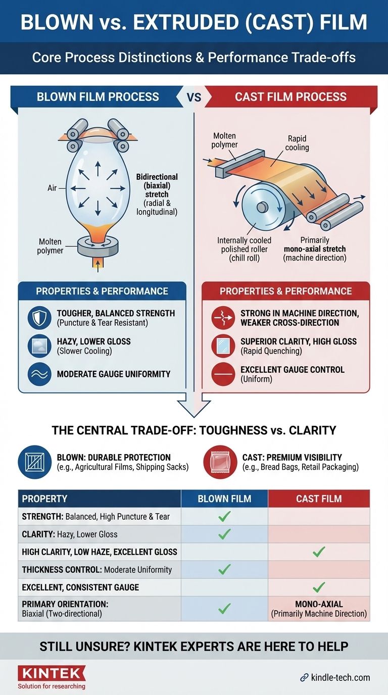 Quelle est la différence entre le film soufflé et le film extrudé ? Choisissez le bon film pour vos besoins d'emballage Guide Visuel