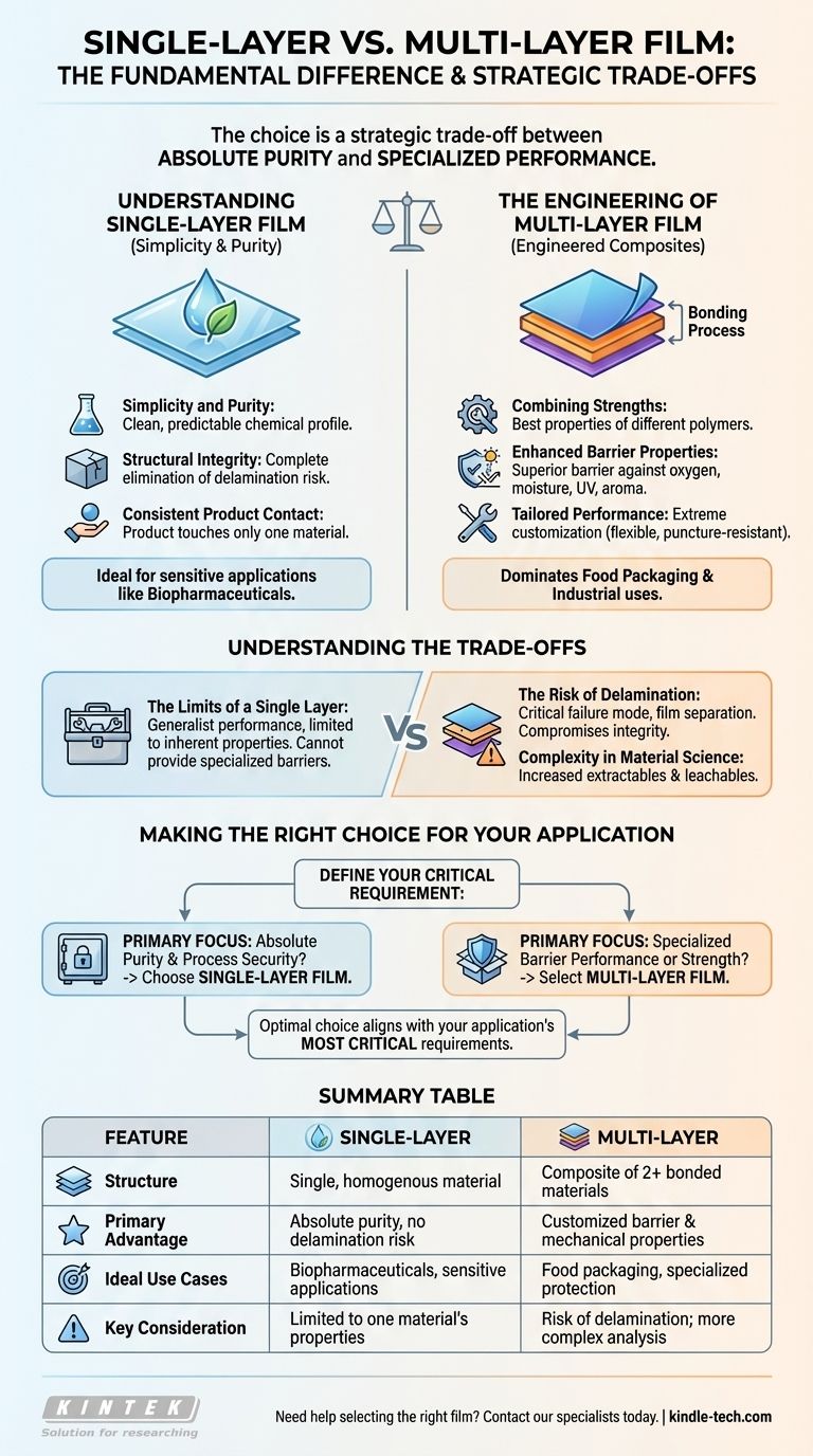 Какова разница между однослойной и многослойной пленкой? Руководство по выбору материала Визуальное руководство