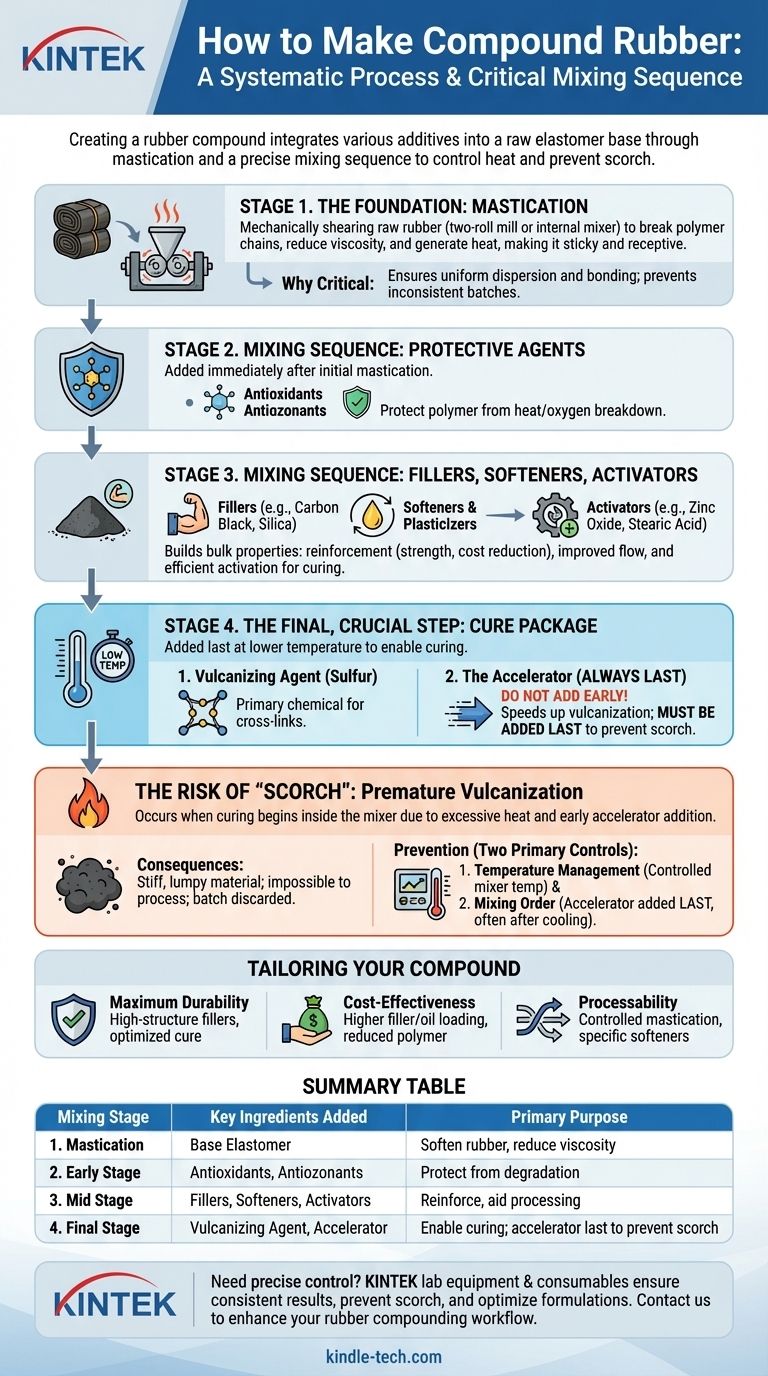 Comment fabriquer un caoutchouc composé ? Maîtriser la séquence pour éviter le « scorch » et garantir la qualité Guide Visuel