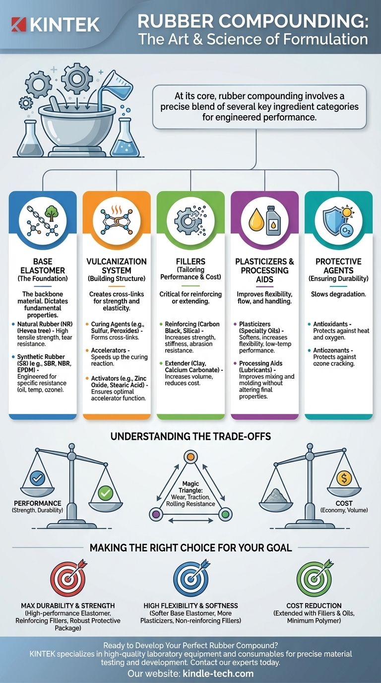 ¿Cuáles son los ingredientes utilizados en el compuesto de caucho? Una guía de la fórmula esencial Guía Visual