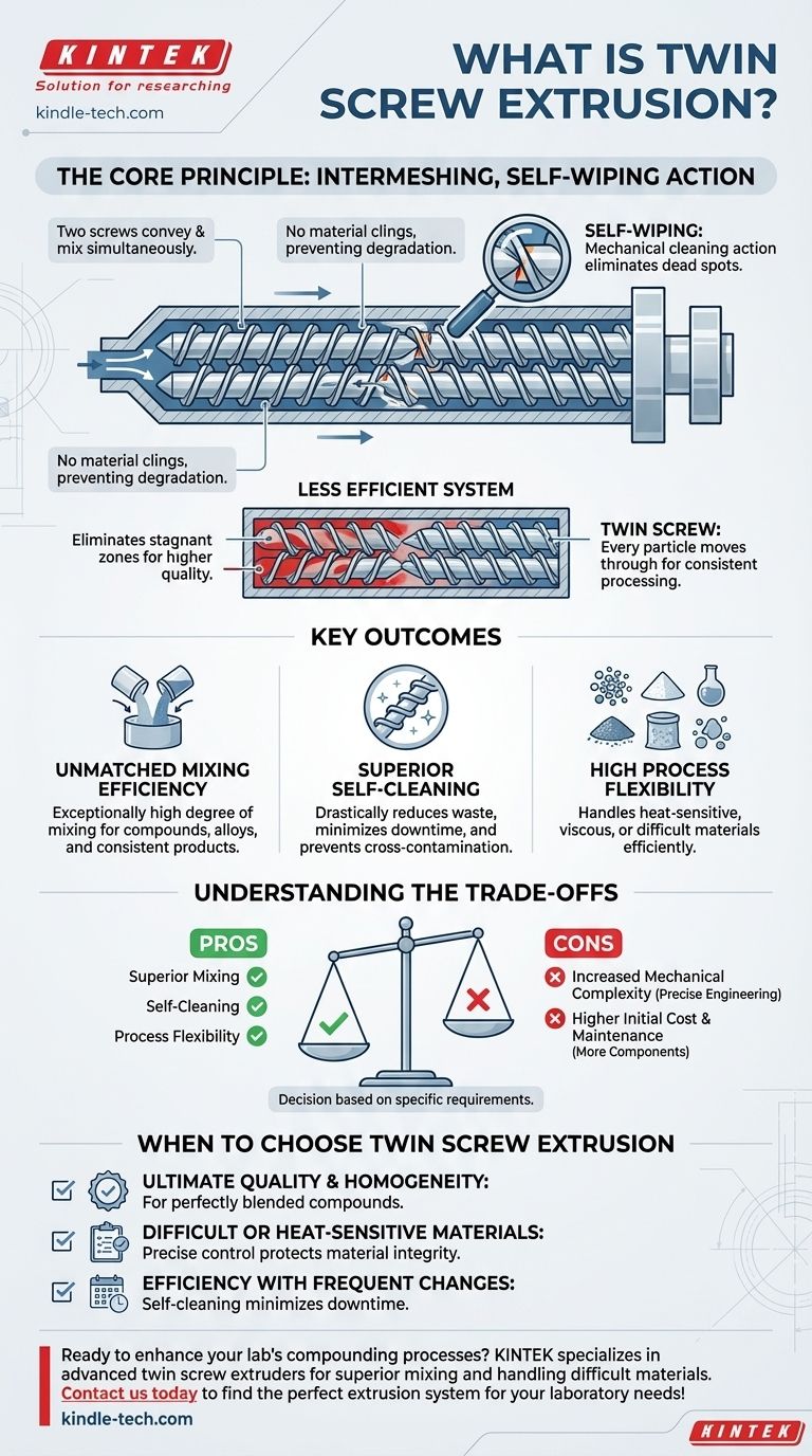 Qu'est-ce que l'extrusion bivis ? Obtenez un mélange supérieur et une qualité de produit uniforme Guide Visuel