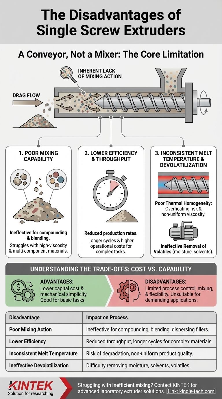 单螺杆挤出机的缺点是什么？复杂材料的关键局限性 图解指南