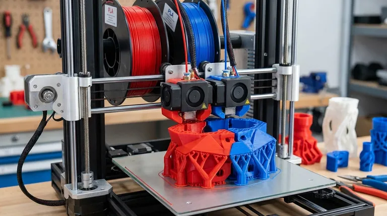 デュアルエクストルーダーの利点は何ですか?マルチマテリアル印刷と水溶性サポート材印刷を可能にする