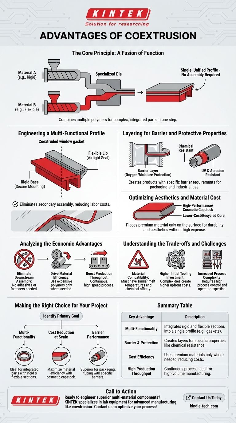 ¿Cuáles son las ventajas de la coextrusión? Logre eficiencia multimaterial y rendimiento superior Guía Visual