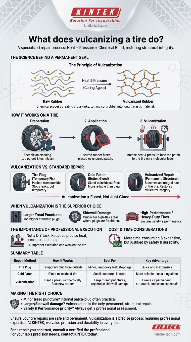 Was bewirkt die Vulkanisierung eines Reifens? Eine dauerhafte, strukturelle Reifenreparatur erreichen Visuelle Anleitung