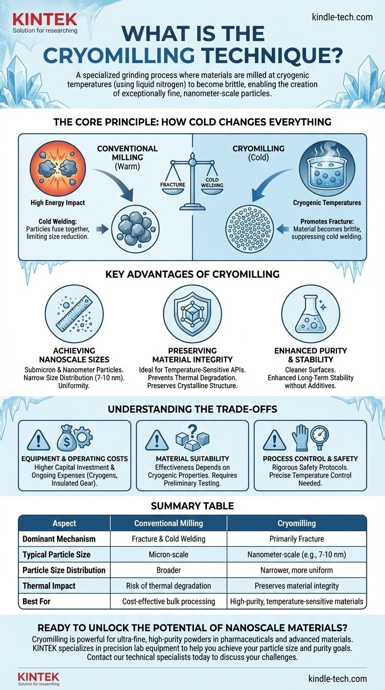 ¿Qué es la técnica de criomolienda? Consiga polvos a nanoescala con pureza superior Guía Visual