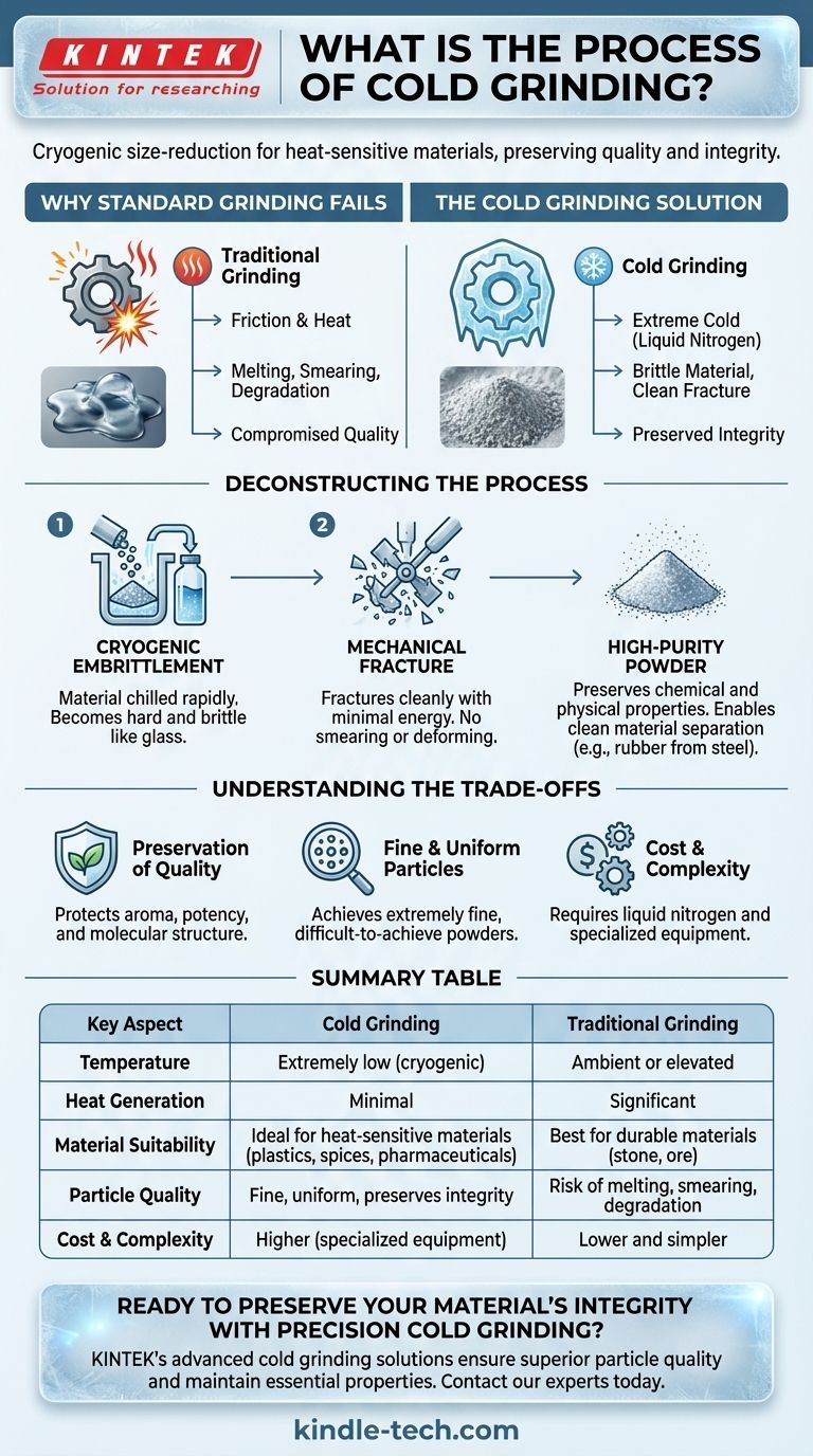 냉간 분쇄 공정이란 무엇인가요? 열에 민감한 재료를 위한 우수한 분말 품질 달성 시각적 가이드