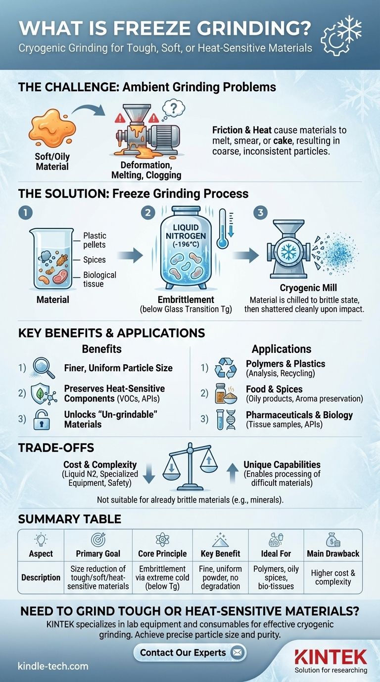 凍結粉砕とは？硬質で熱に弱い材料を精密に粉砕する ビジュアルガイド