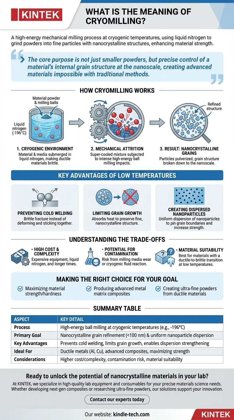 What is the meaning of cryomilling? Achieve Nanoscale Grain Refinement for Superior Materials Visual Guide