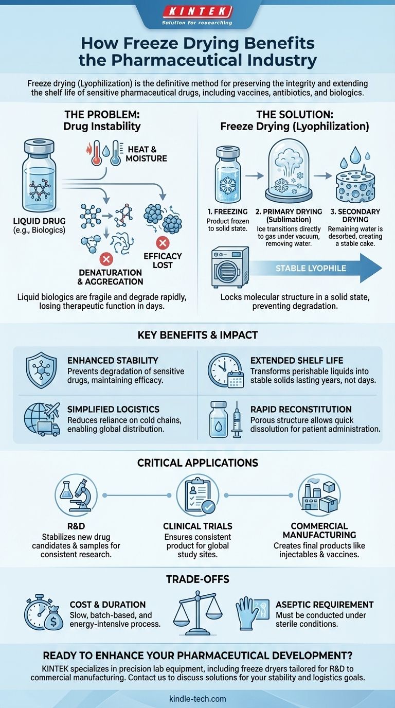 ¿Cómo beneficia la liofilización a la industria farmacéutica? Estabilizar productos biológicos y prolongar la vida útil Guía Visual