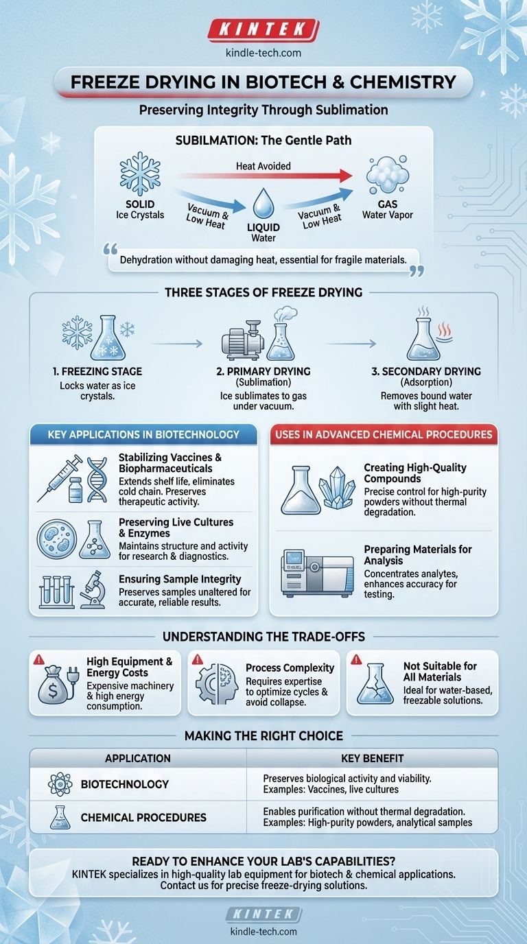 Как сублимационная сушка применяется в биотехнологических и химических процедурах? Точное сохранение хрупких материалов Визуальное руководство