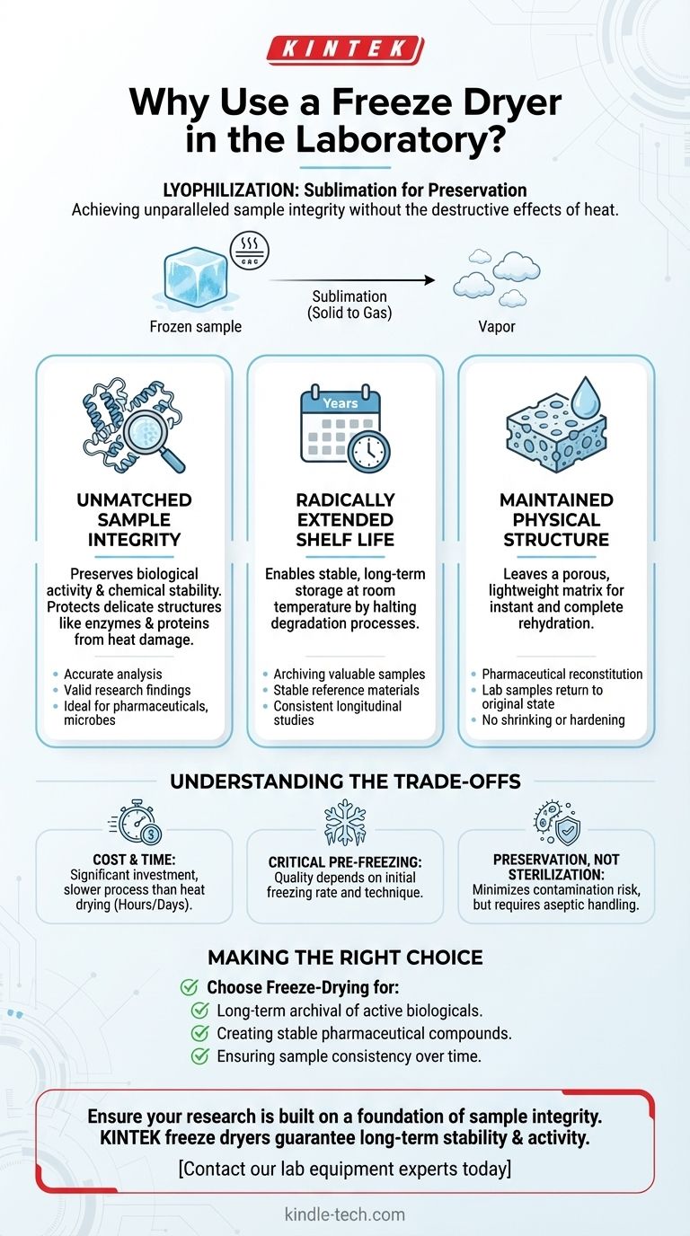 Quelles sont les principales raisons d'utiliser un lyophilisateur en laboratoire ? Préserver l'intégrité des échantillons pour une recherche fiable Guide Visuel