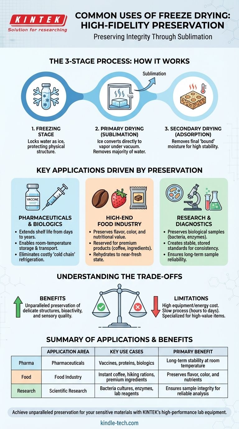 フリーズドライの一般的な用途は何ですか？デリケートな素材を精密に保存 ビジュアルガイド