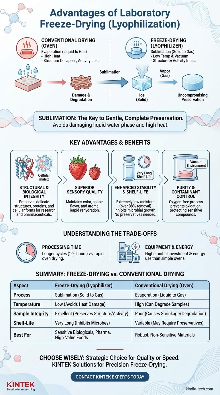 실험실용 동결 건조기 사용의 장점은 무엇인가요? 타의 추종을 불허하는 샘플 보존 달성 시각적 가이드