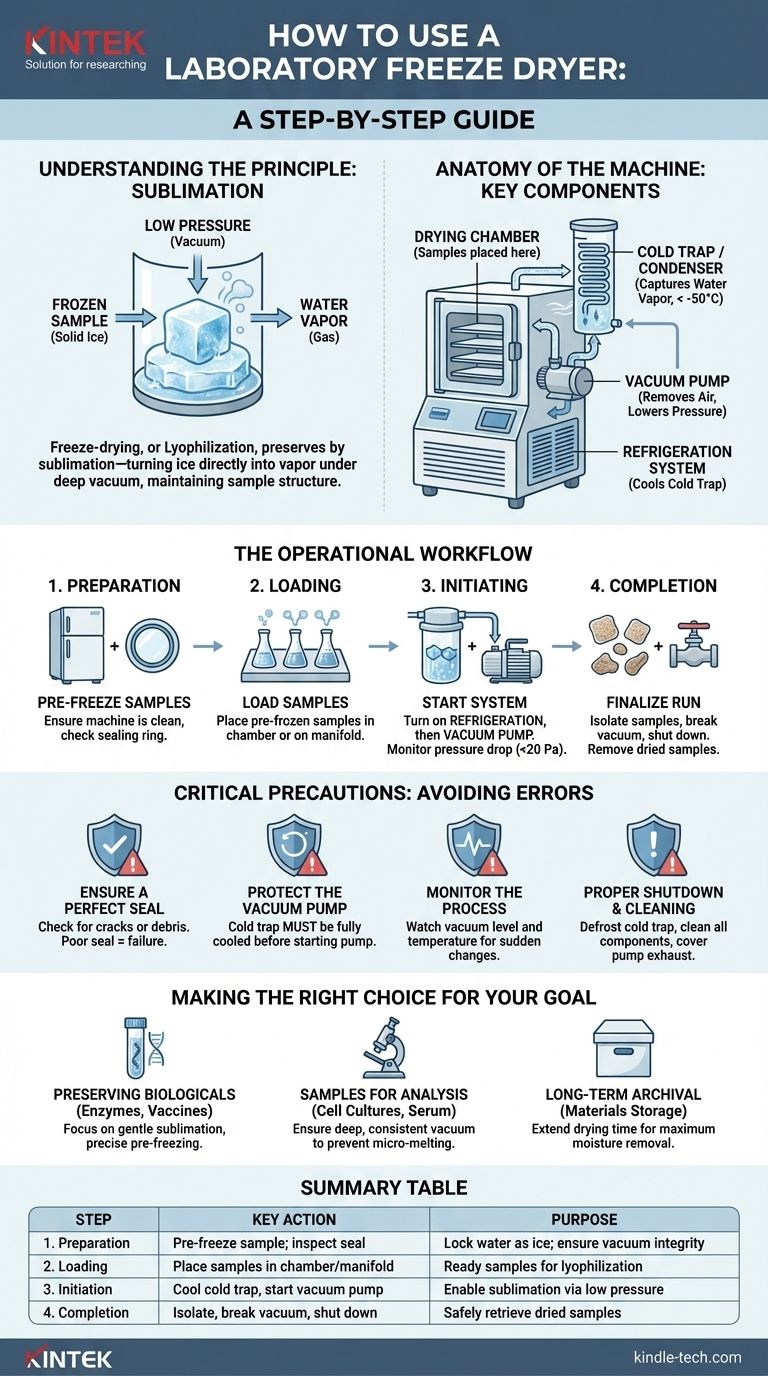ما هي خطوات استخدام مجفف التجميد المخبري؟ إتقان التجفيف بالتجميد للحفاظ الفائق على العينات دليل مرئي