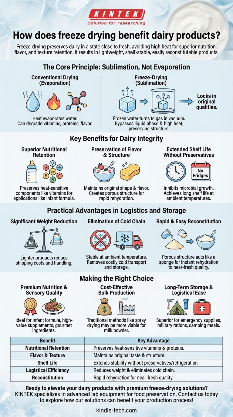 ¿Cómo beneficia el liofilizado a los productos lácteos? Desbloquee calidad prémium y estabilidad en almacenamiento Guía Visual
