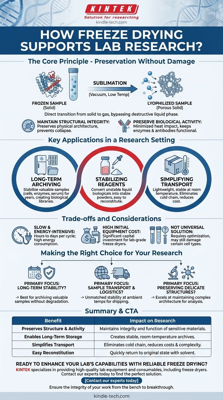 동결 건조는 실험실 연구를 어떻게 지원합니까? 완벽한 충실도로 샘플 보존 시각적 가이드