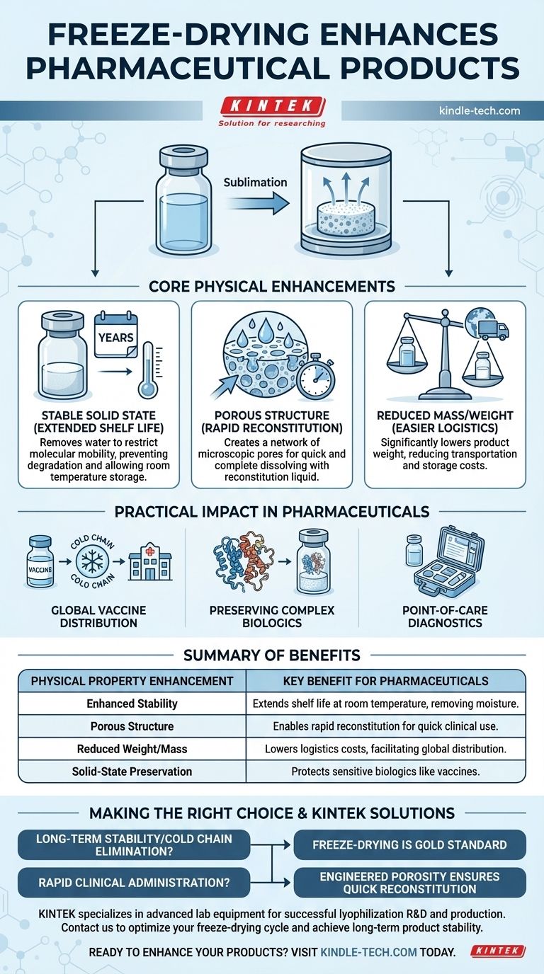 Quelles améliorations des propriétés physiques la lyophilisation apporte-t-elle aux produits pharmaceutiques ? Atteignez une stabilité supérieure et une distribution mondiale Guide Visuel
