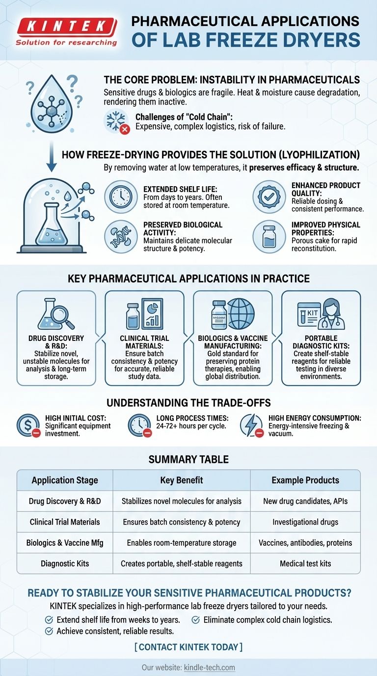 Quais são as principais aplicações farmacêuticas dos liofilizadores de laboratório? Estabilizar Medicamentos desde P&D até a Fabricação Guia Visual