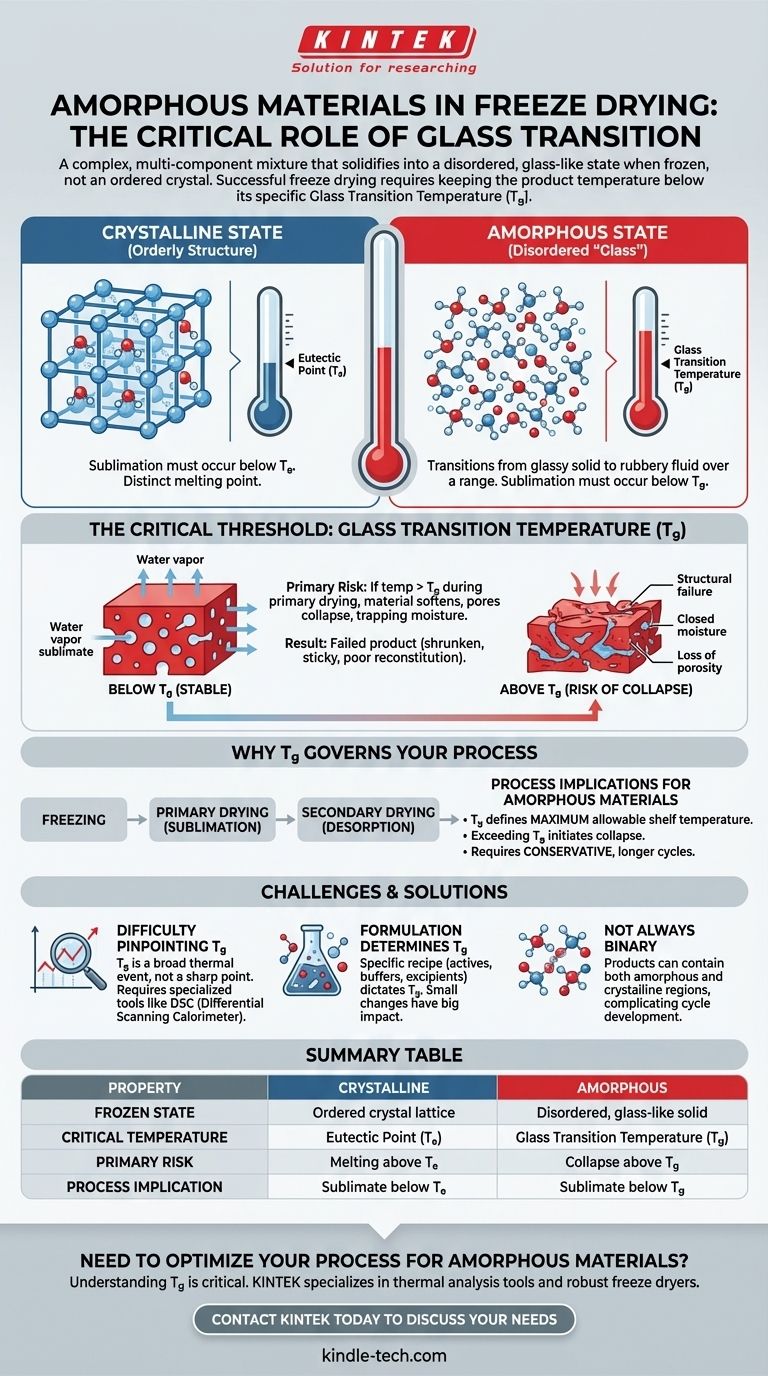Что такое аморфные материалы при сублимационной сушке? Ключ к предотвращению разрушения продукта Визуальное руководство