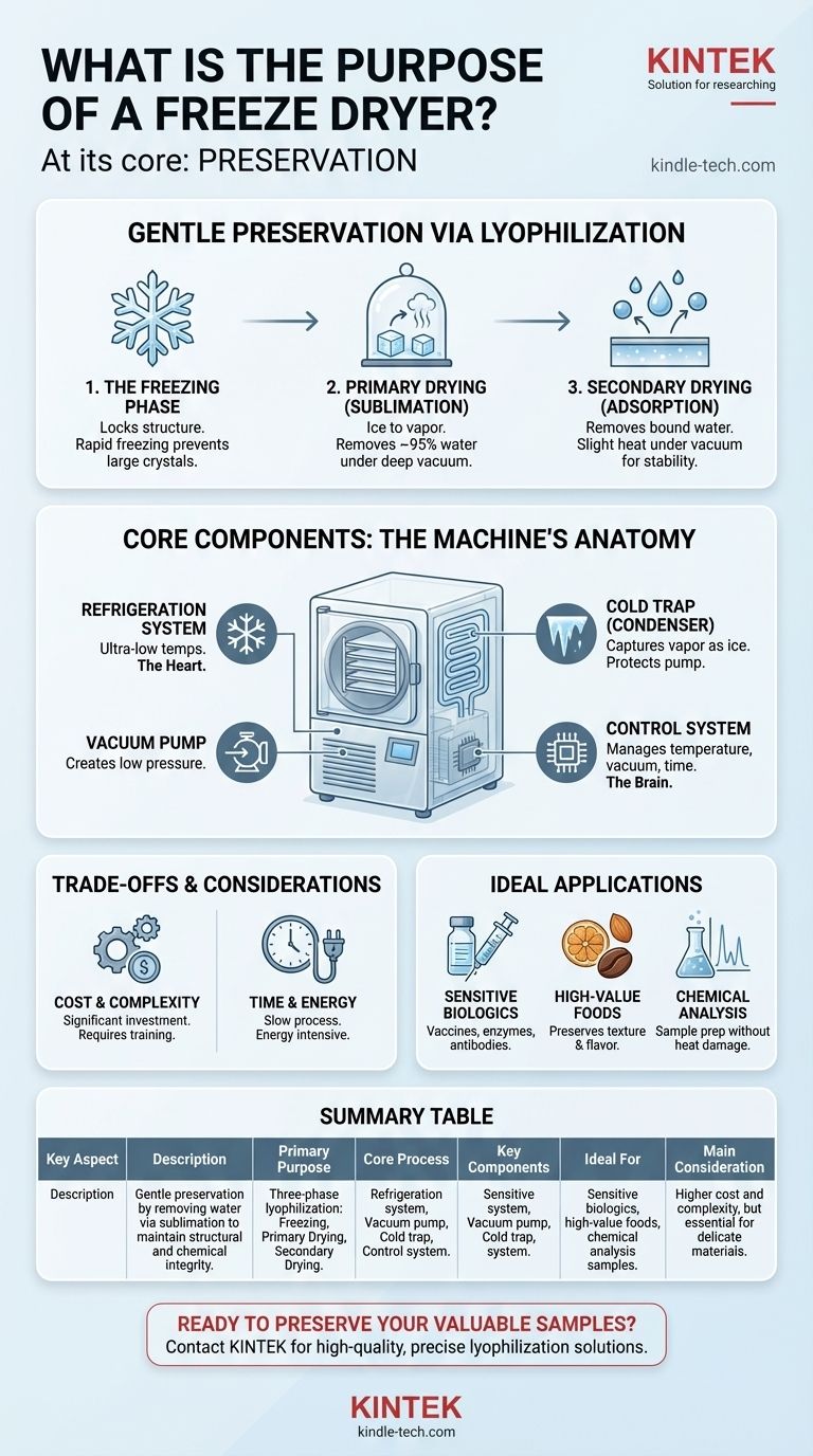 동결건조기의 목적은 무엇입니까? 부드러운 동결건조로 민감한 재료 보존 시각적 가이드