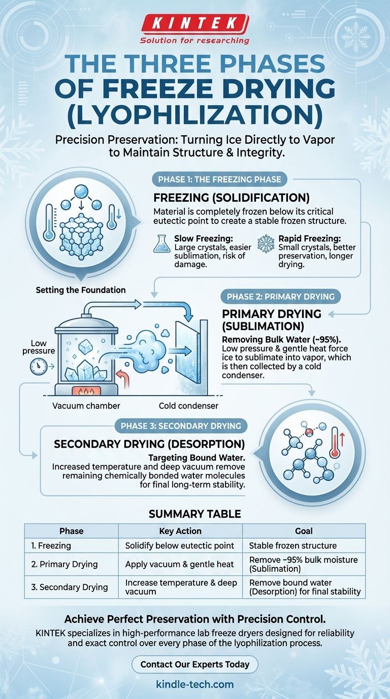 동결 건조의 세 가지 단계는 무엇입니까? 완벽한 보존을 위한 동결 건조 마스터하기 시각적 가이드