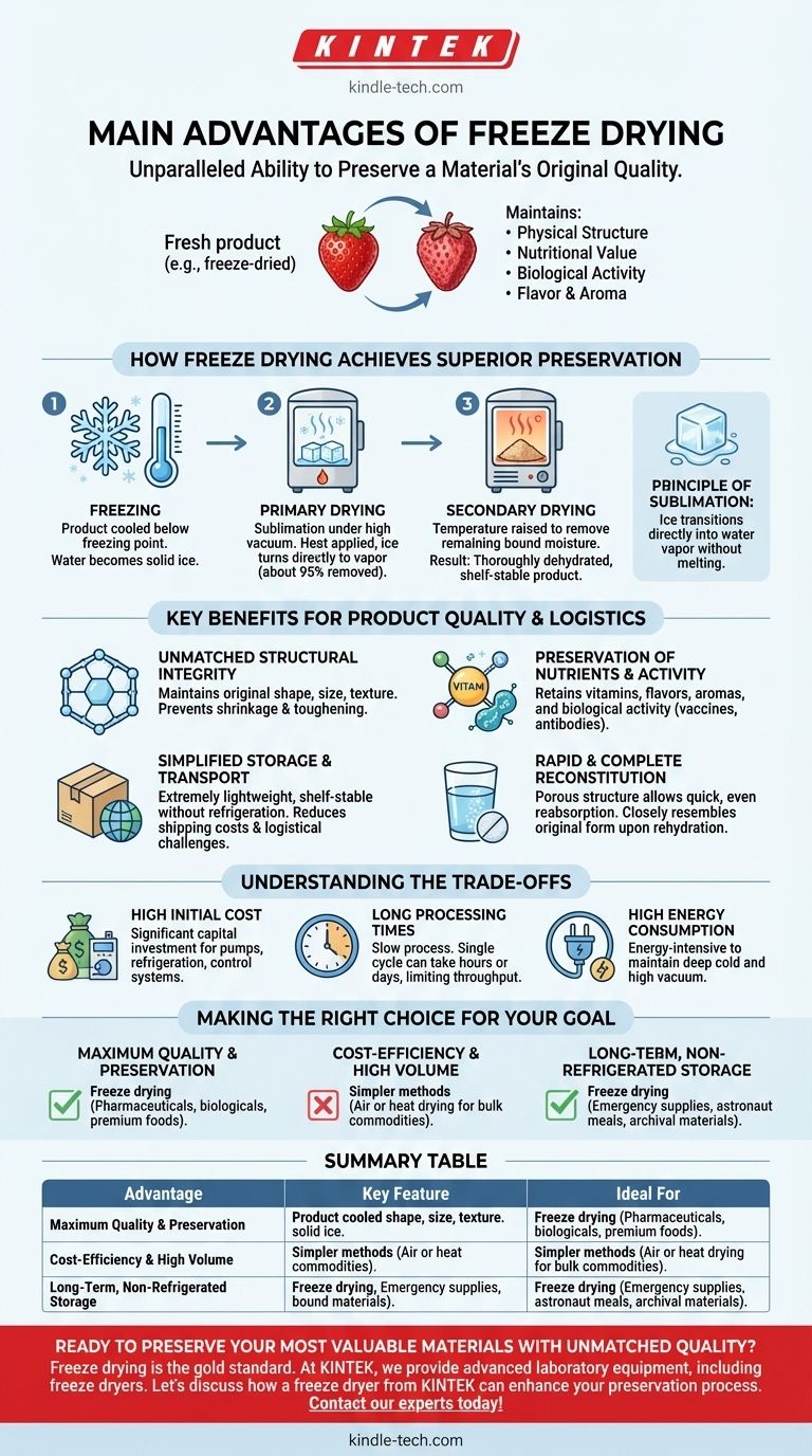 동결 건조의 주요 장점은 무엇입니까? 민감한 재료를 위한 탁월한 보존력 달성 시각적 가이드