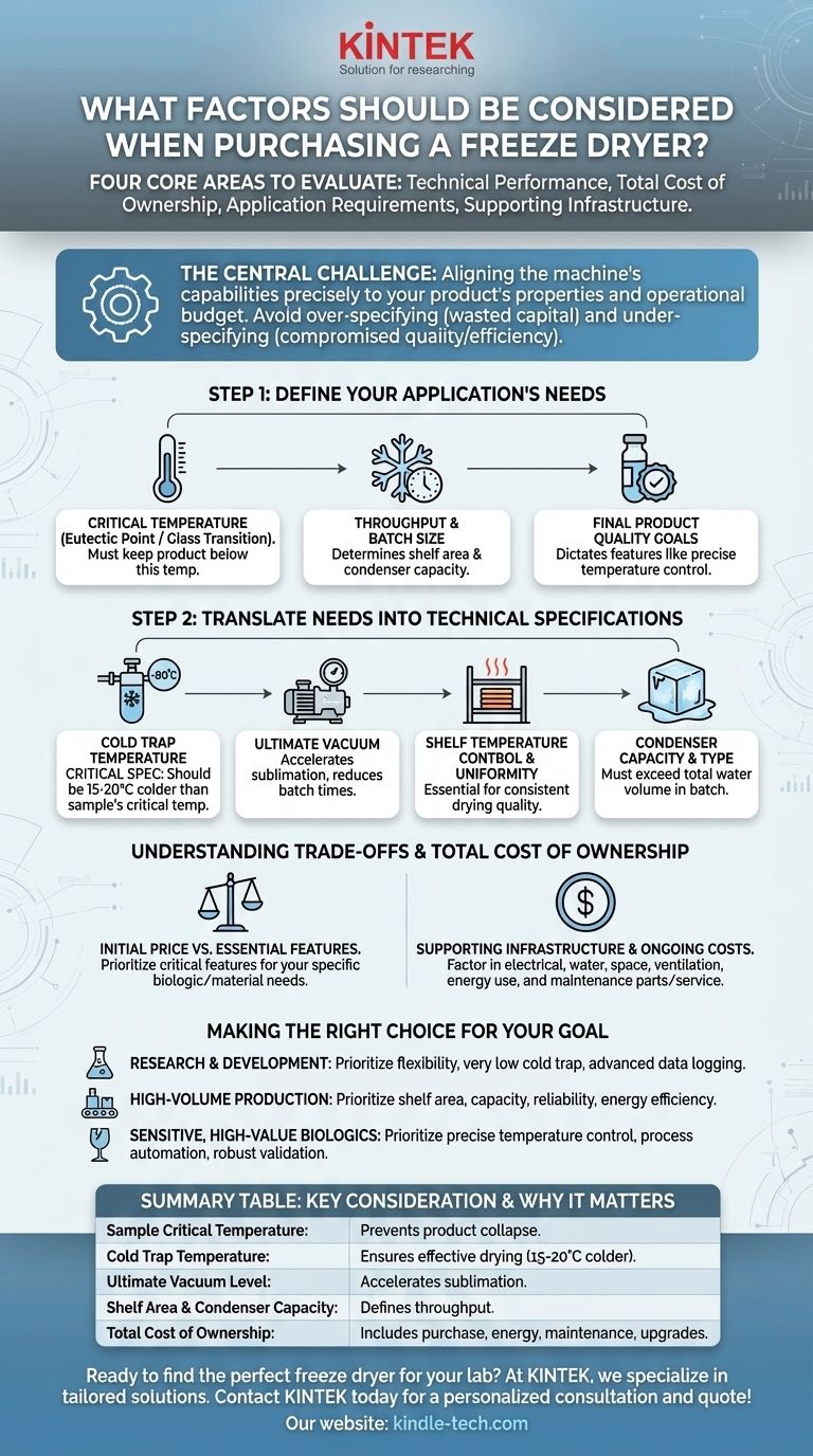 Quali fattori dovrebbero essere considerati quando si acquista un liofilizzatore? Abbina le tue esigenze per prestazioni e valore ottimali Guida Visiva