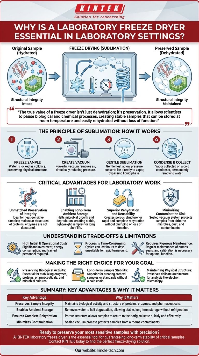 ¿Por qué es esencial una liofilizadora de laboratorio? Preservar la integridad de la muestra para la estabilidad a largo plazo Guía Visual