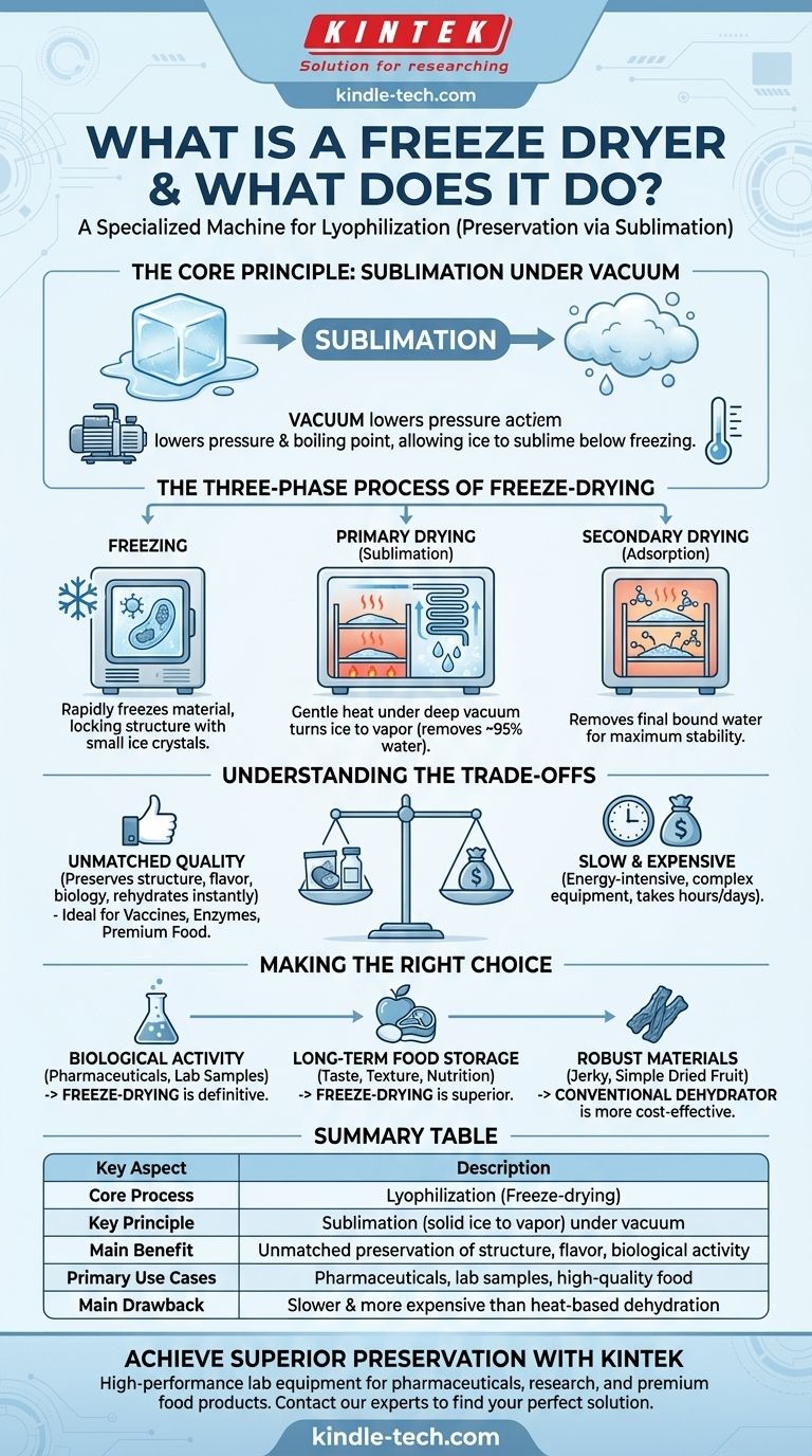 Что такое сублимационная сушилка и что она делает? Сохранение деликатных материалов с помощью сублимации Визуальное руководство