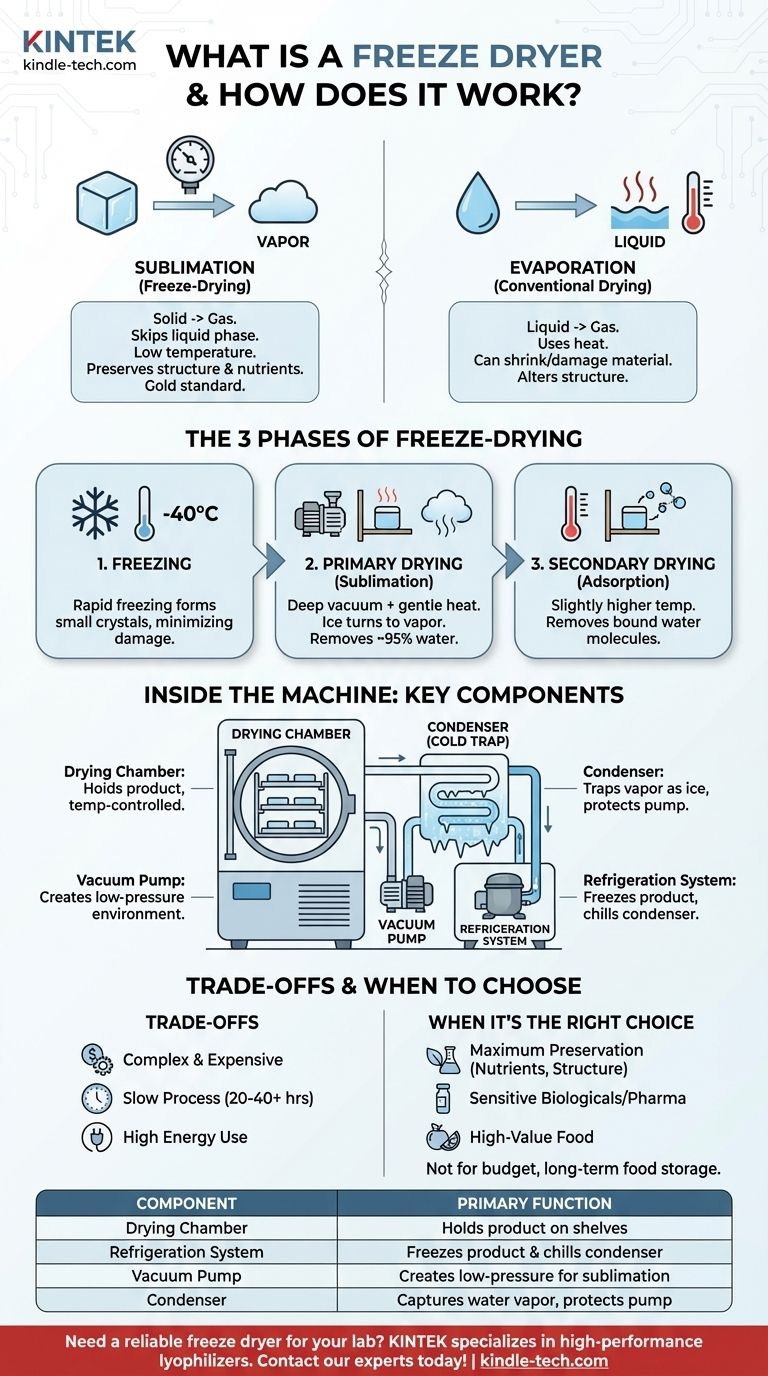 Qu'est-ce qu'un lyophilisateur et comment fonctionne-t-il ? Préserver les matériaux délicats par sublimation Guide Visuel