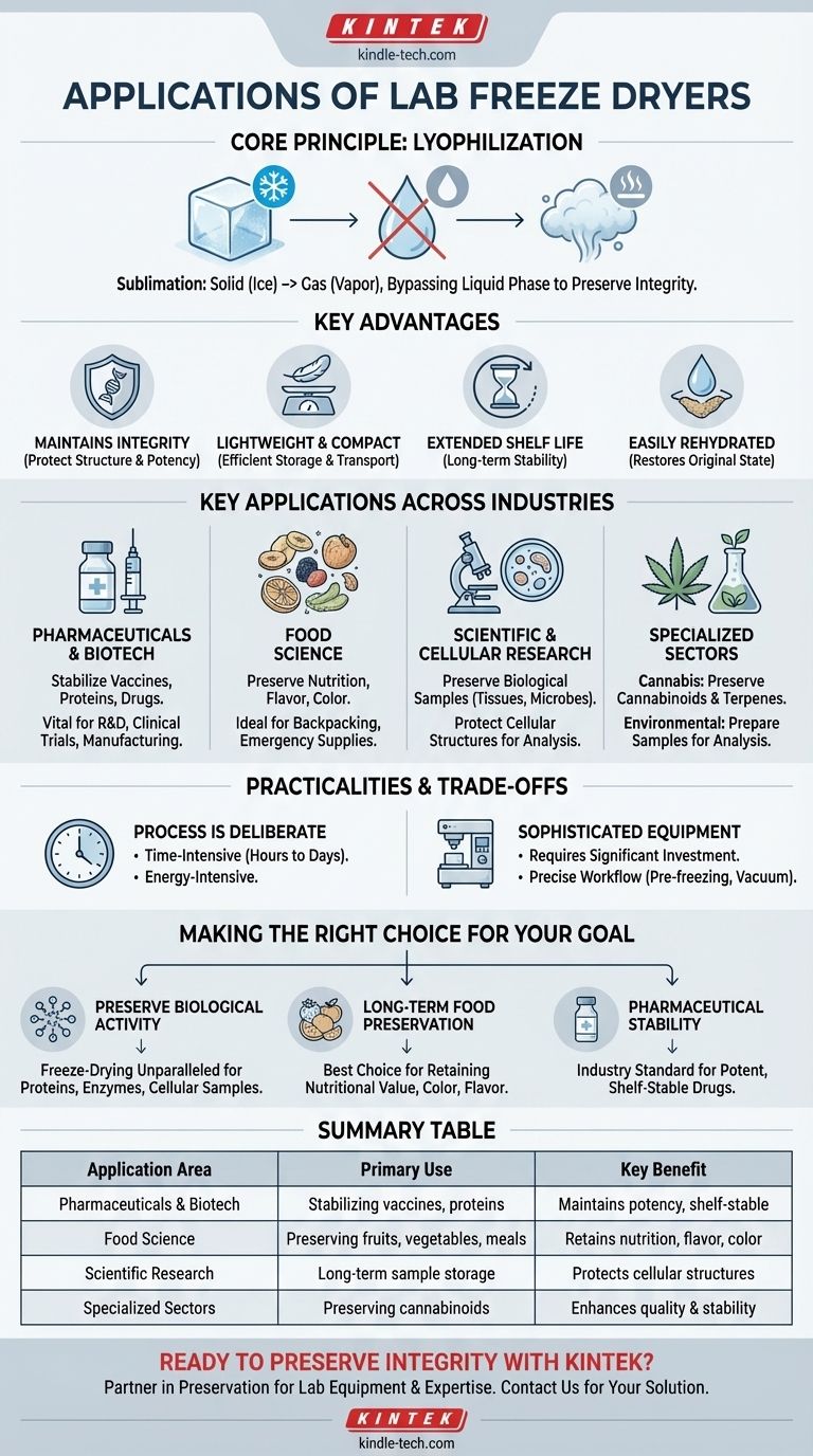 Quali sono le applicazioni dei liofilizzatori da laboratorio? Preserva i tuoi materiali più sensibili Guida Visiva