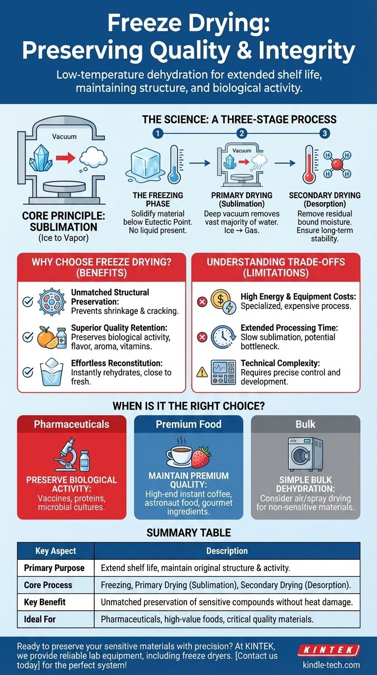 Was ist Gefriertrocknung und was ist ihr Hauptzweck? Qualitätserhalt durch Tieftemperatur-Dehydratisierung Visuelle Anleitung
