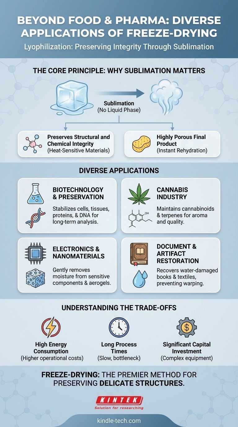 What are some other applications of freeze dryers? Preserving Delicate Materials in Tech and Research Visual Guide