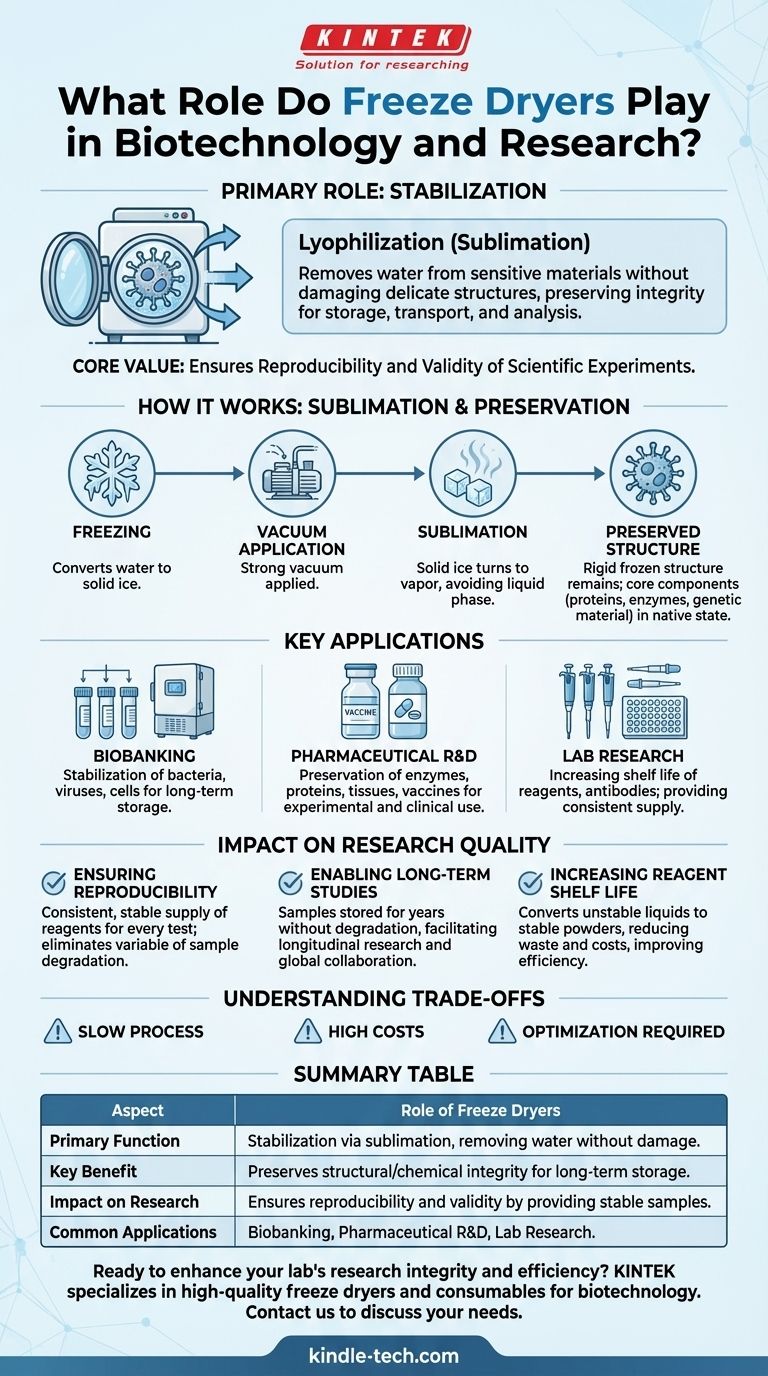 동결 건조기가 생명공학 및 연구에서 수행하는 역할은 무엇입니까? 샘플 무결성과 재현성 보장 시각적 가이드
