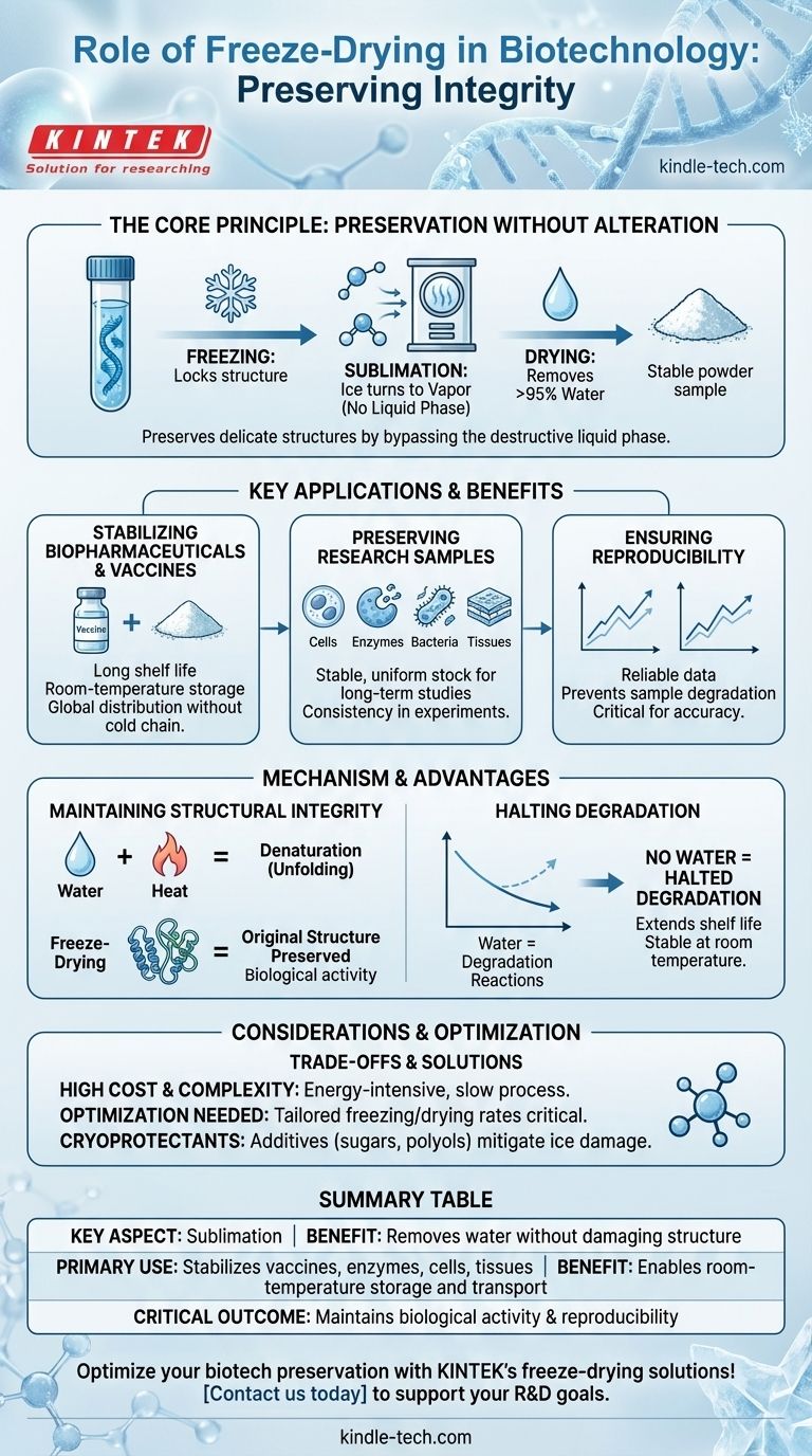 Welche Rolle spielt die Gefriertrocknung in der Biotechnologie? Erhaltung der biologischen Integrität für langfristige Stabilität Visuelle Anleitung