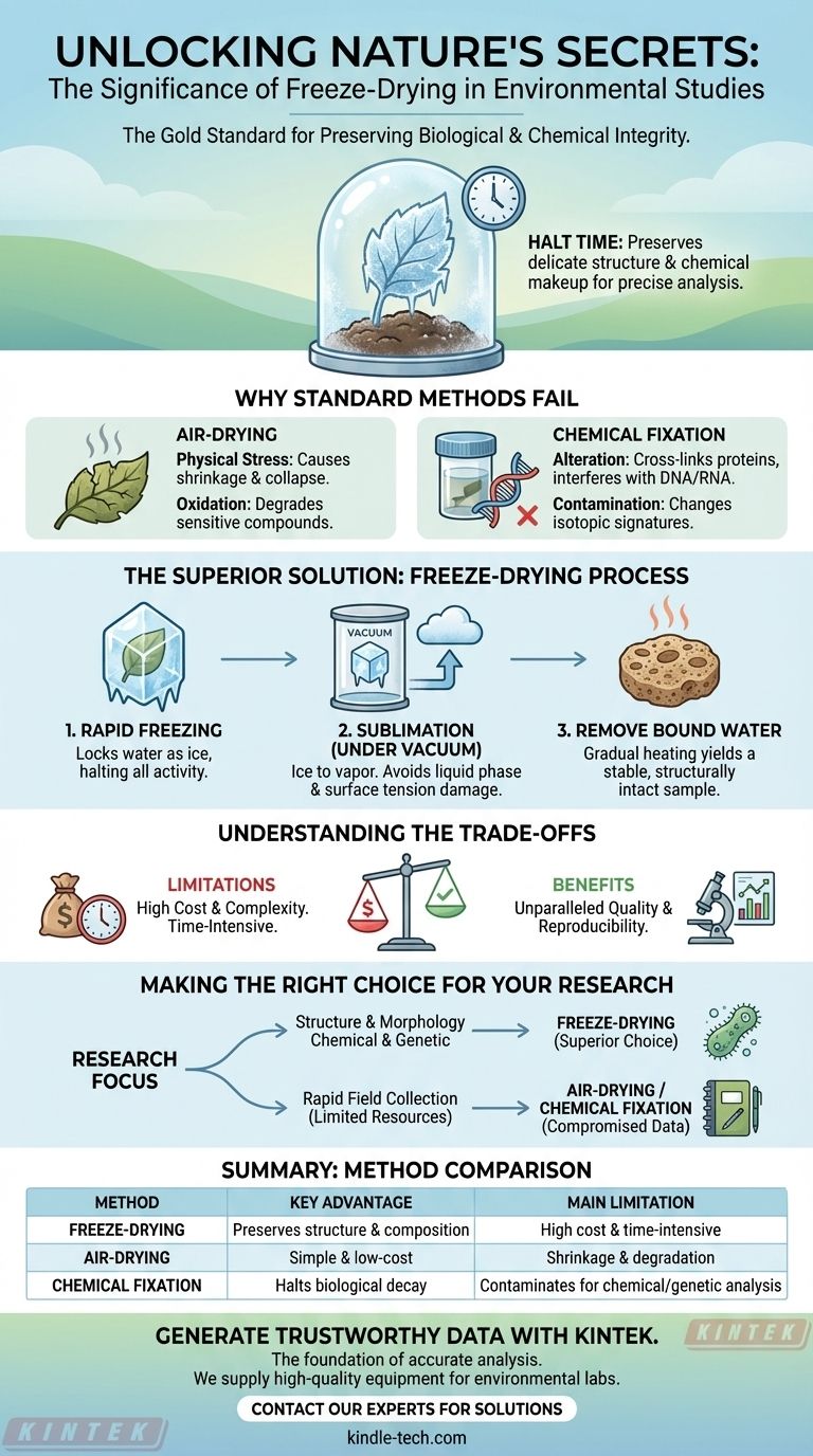 Каково значение сублимационной сушки в экологических исследованиях? Сохранение целостности образца для точного анализа Визуальное руководство