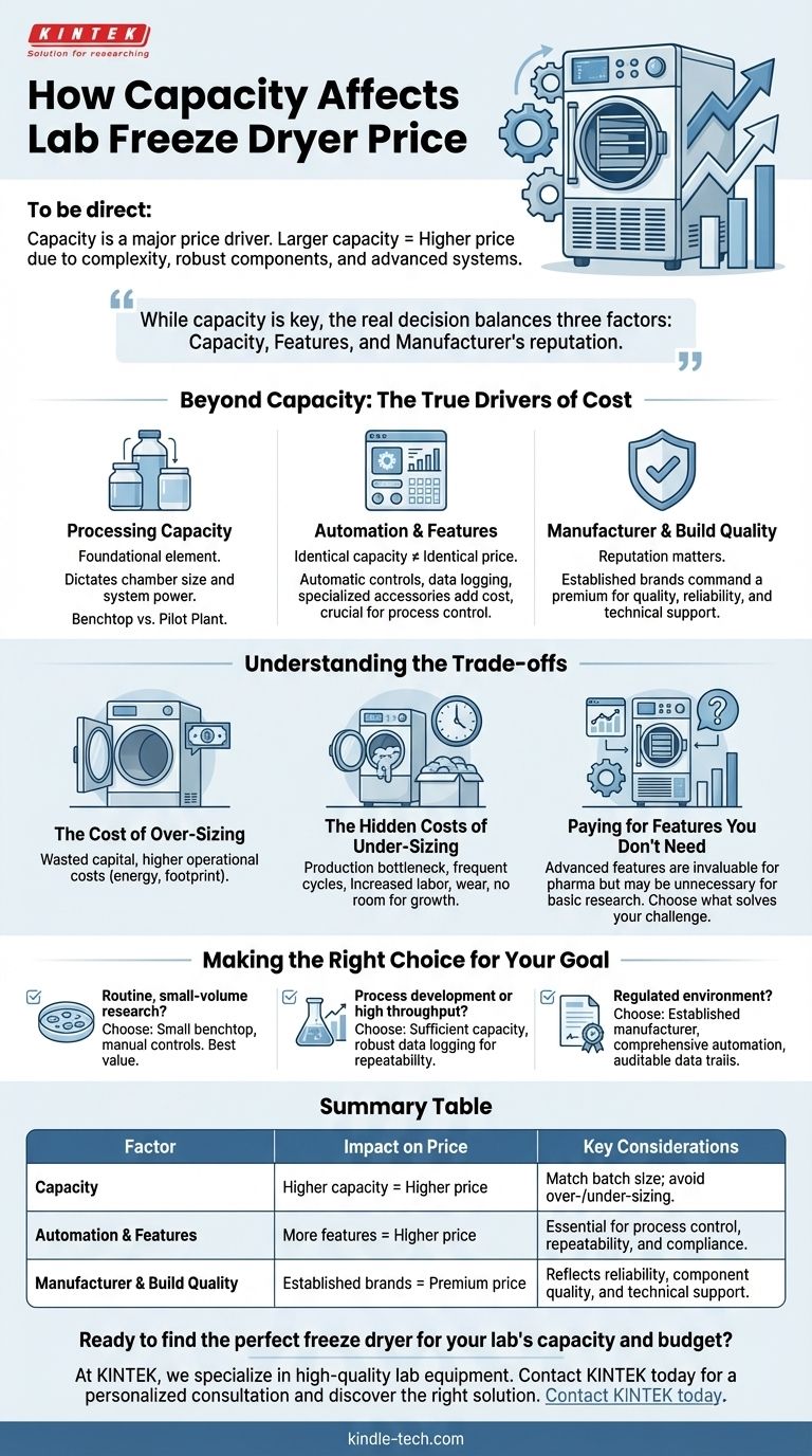 ラボ用凍結乾燥機の容量は価格にどのように影響しますか？あなたの研究室にぴったりのものを見つけましょう ビジュアルガイド
