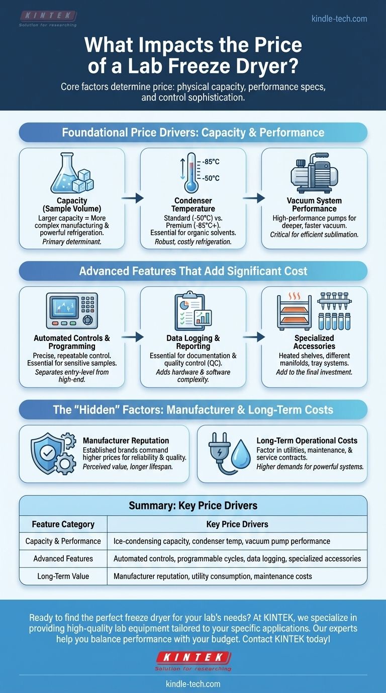 ما أنواع الميزات التي يمكن أن تؤثر على سعر مجفف التجميد المخبري؟ العوامل الرئيسية لاستثمارك دليل مرئي