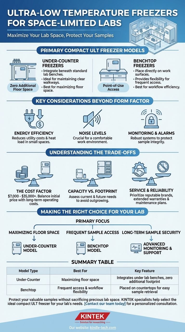 Какие типы морозильных камер со сверхнизкой температурой доступны для лабораторий с ограниченным пространством? Оптимизируйте планировку и хранение в вашей лаборатории Визуальное руководство