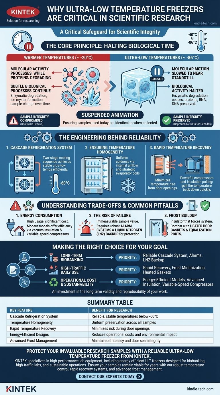 Perché i congelatori a temperatura ultra-bassa sono importanti nella ricerca scientifica? Garantire l'integrità e la riproducibilità dei campioni Guida Visiva