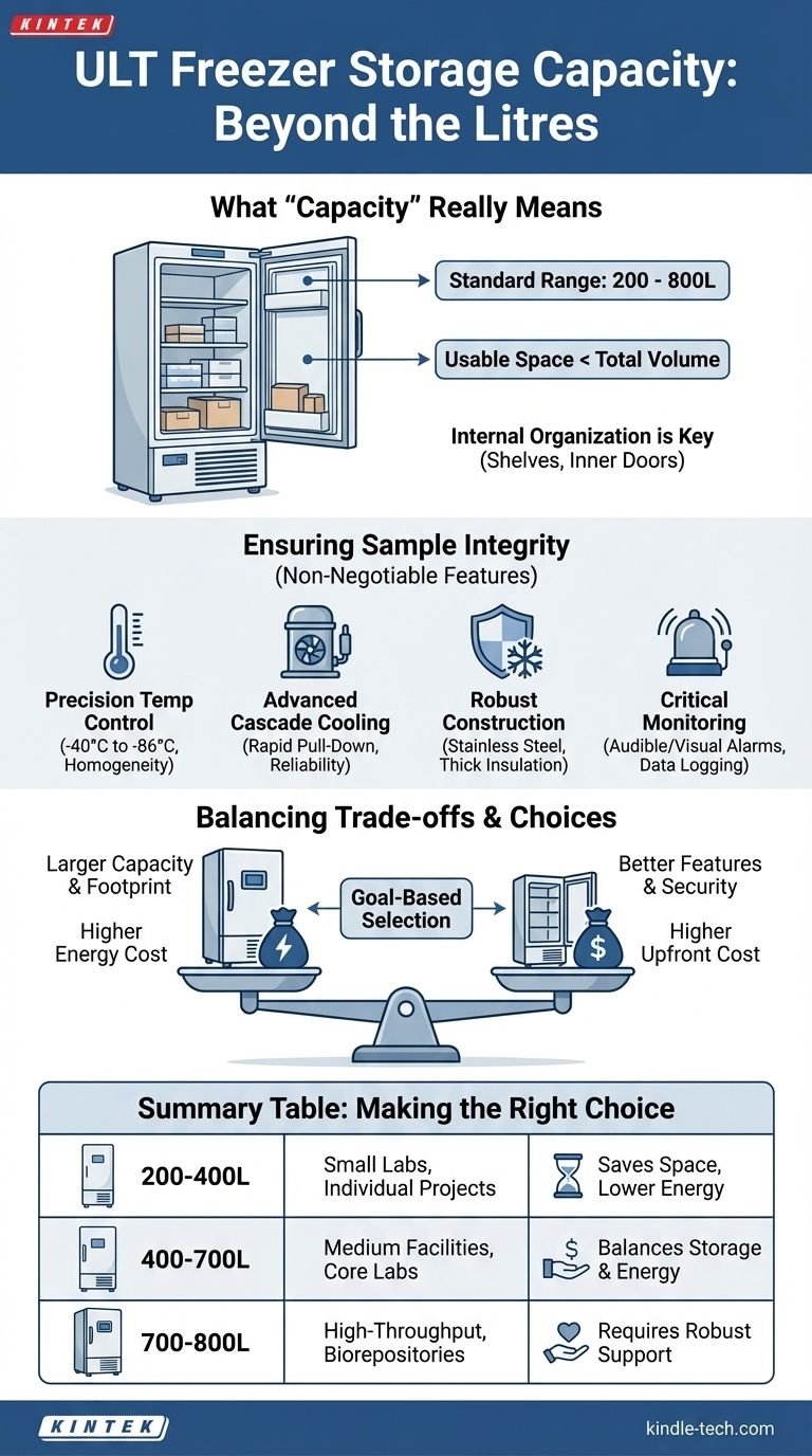 ما هو نطاق سعة التخزين للمجمدات ذات درجة الحرارة المنخفضة جدًا؟ ابحث عن المقاس المثالي لمختبرك دليل مرئي