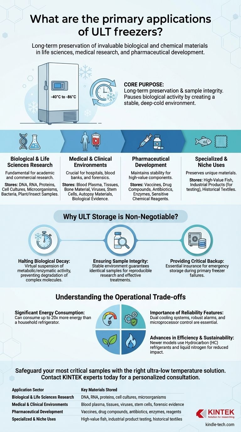 What are the primary applications of ULT freezers? Essential for Preserving Biological & Chemical Samples Visual Guide