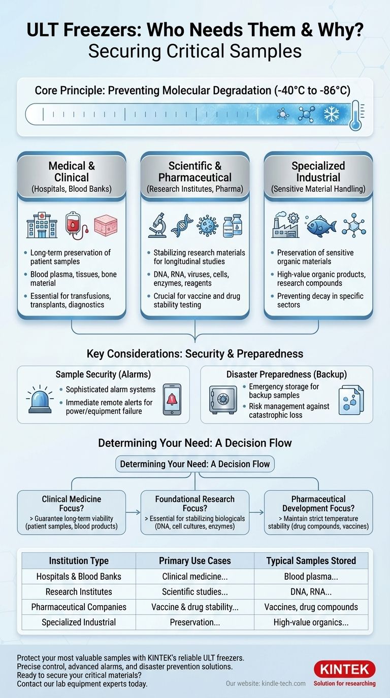 ¿Qué tipos de instituciones o instalaciones suelen requerir congeladores ULT? Esenciales para laboratorios médicos, de investigación y farmacéuticos Guía Visual
